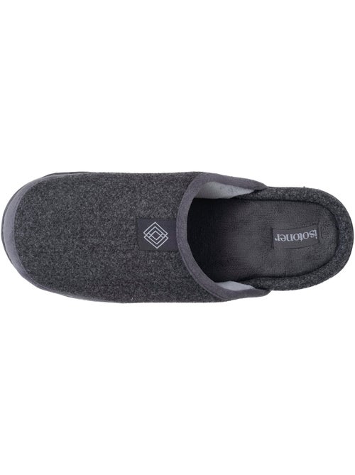 Chaussons mules polaire chauds, semelle confort crantée homme isotoner - Kiabi
