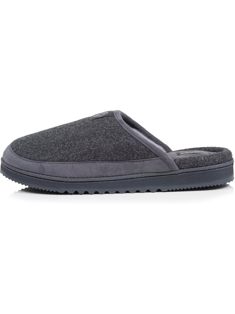 Chaussons mules polaire chauds, semelle confort crantée homme isotoner Gris - Kiabi