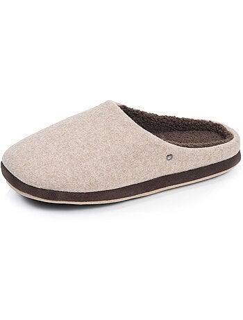 Chaussons mules polaire, chauds, semelle confort homme