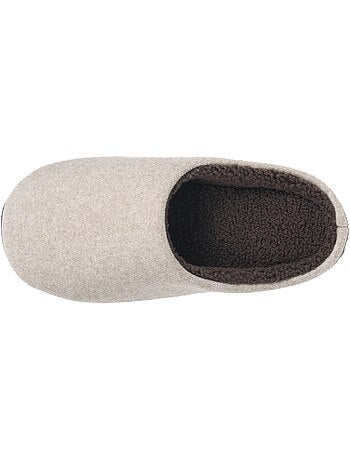 Chaussons mules polaire, chauds, semelle confort homme