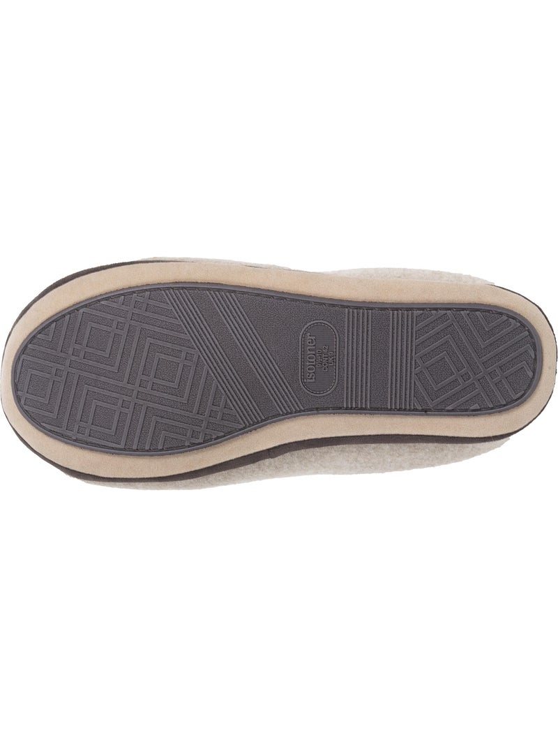 Chaussons mules polaire, chauds, semelle confort homme Beige - Kiabi