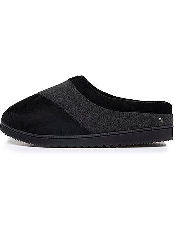 Chaussons mules polaire, chauds, semelle confort homme