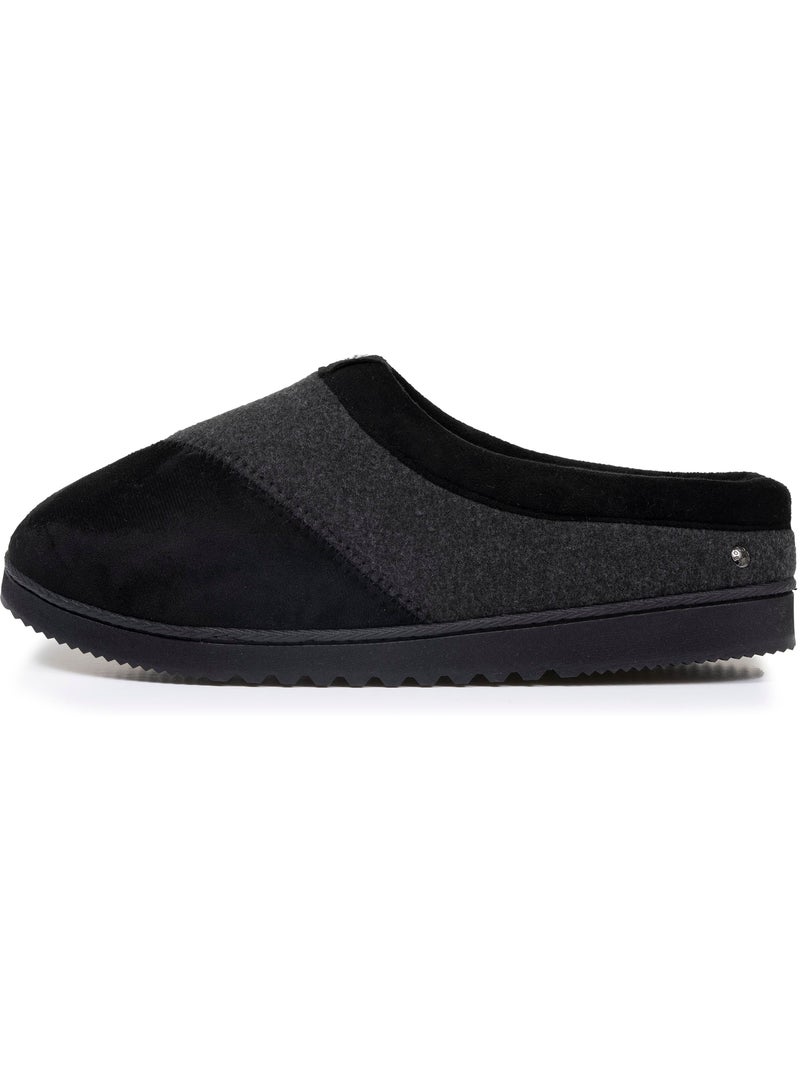 Chaussons mules polaire, chauds, semelle confort homme Gris Gris - Kiabi
