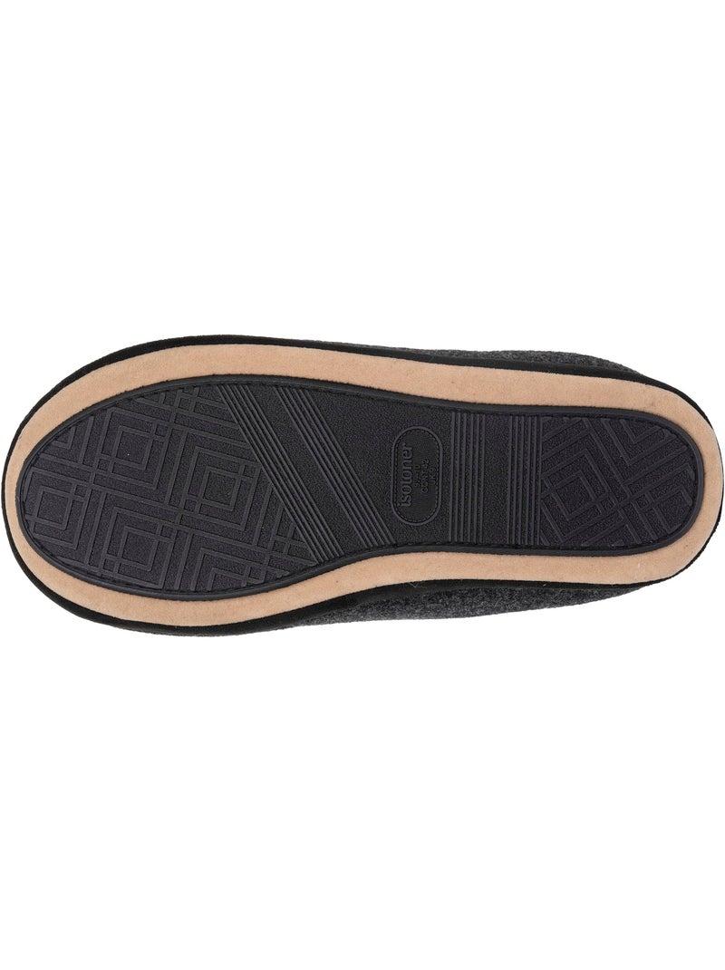Chaussons mules polaire, chauds, semelle confort homme isotoner Noir - Kiabi