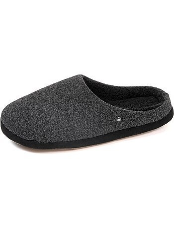 Chaussons mules polaire, chauds, semelle confort homme