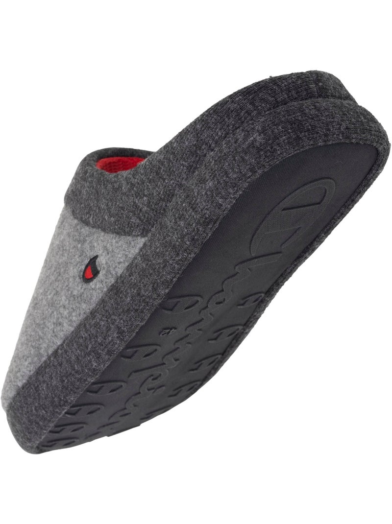 Chaussons mules polaire chinée doux pantoufle confort homme Champion Gris chiné - Kiabi