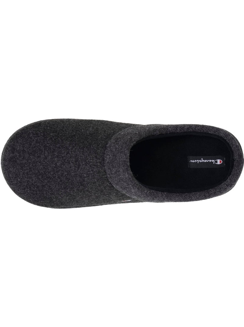 Chaussons mules polaire chinée doux pantoufle confort homme Champion Noir - Kiabi