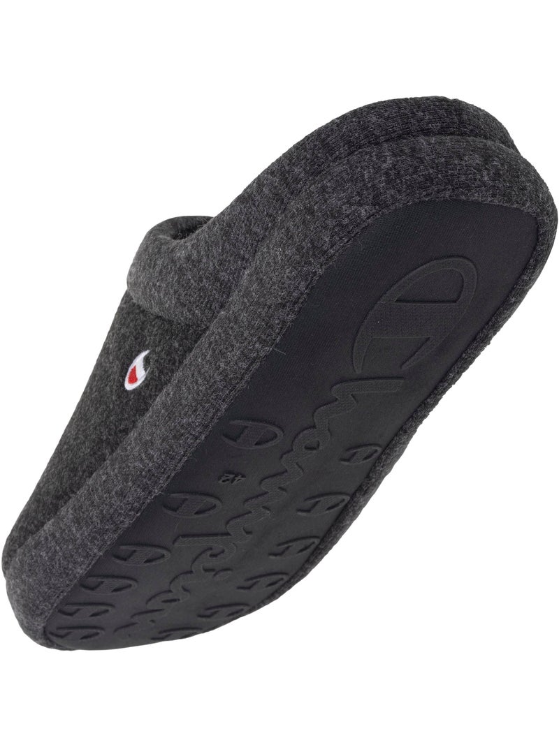Chaussons mules polaire chinée doux pantoufle confort homme Champion Noir - Kiabi