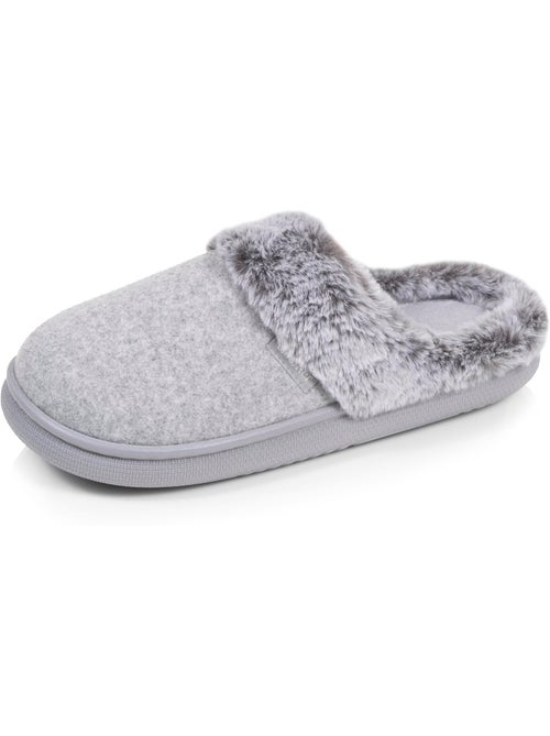 Chaussons mules polaire semelle bloup extra Confort femme Isotoner - Kiabi Chaussons mules polaire semelle bloup extra Confort femme Isotoner - Kiabi