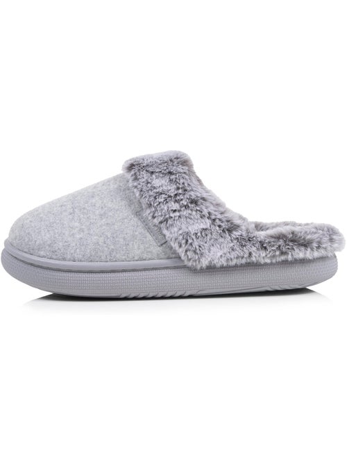 Chaussons mules polaire semelle bloup extra Confort femme Isotoner - Kiabi Chaussons mules polaire semelle bloup extra Confort femme Isotoner - Kiabi