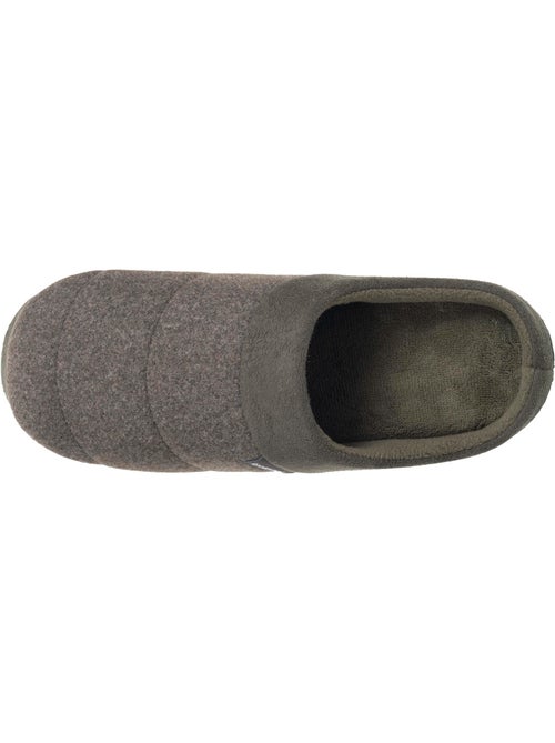 Chaussons mules polaire, semelle gomme ultra souple homme isotoner - Kiabi