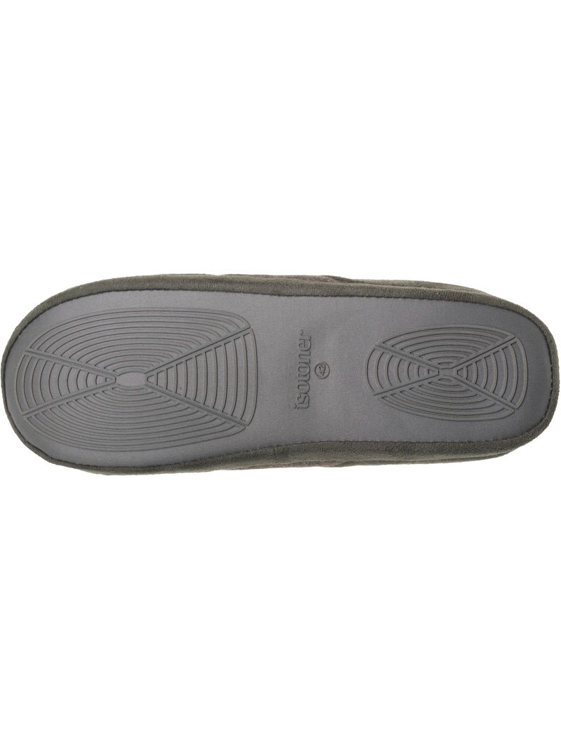 Chaussons mules polaire, semelle gomme ultra souple homme isotoner Kaki - Kiabi