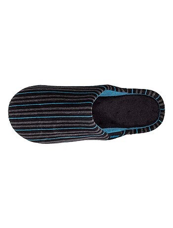 Chaussons mules rayures homme Isotoner