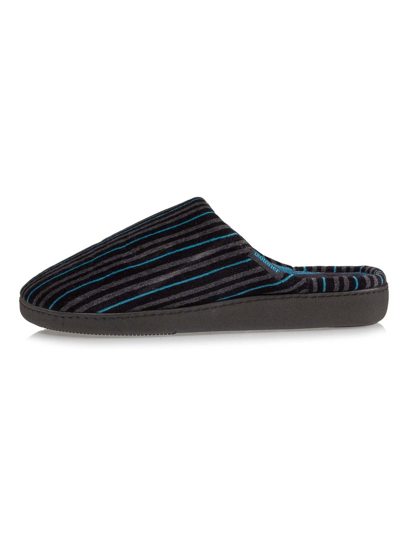 Chaussons mules rayures homme Isotoner Multicolore - Kiabi