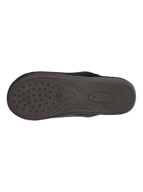 Chaussons mules rayures homme Isotoner - Kiabi