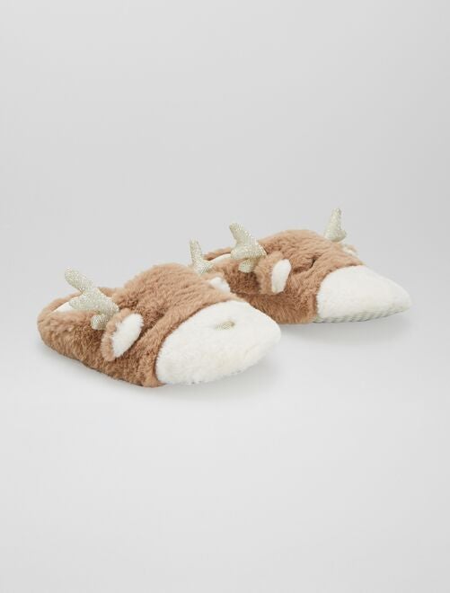 Chaussons mules 'rennes' 'noël' - Kiabi