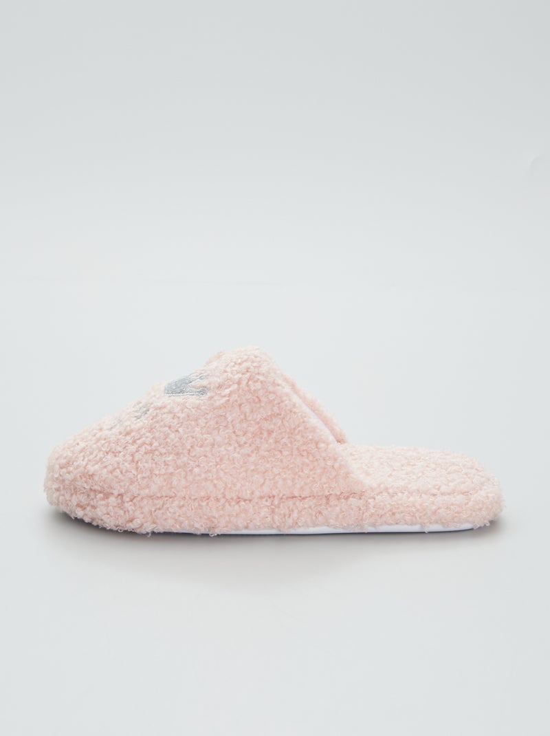 Chaussons mules rose - Kiabi