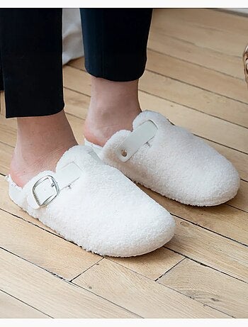 Chaussons mules sabot confort interieur imitation femme isotoner