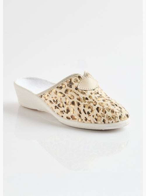 Chaussons mules sabot imprimé léopard - Afibel - Kiabi Chaussons mules sabot imprimé léopard - Afibel - Kiabi