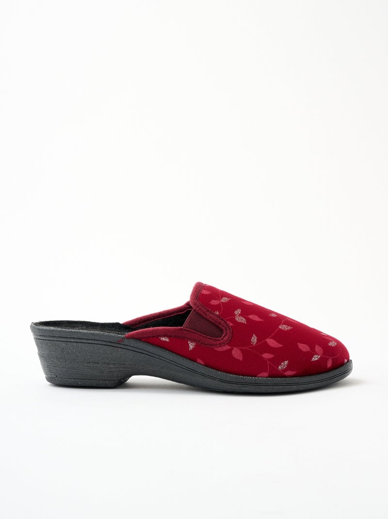 Chaussons mules sabots talon compensé - Afibel Bordeaux - Kiabi