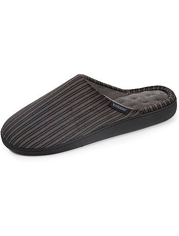 Chaussons mules semelle à mémoire de forme homme Isotoner