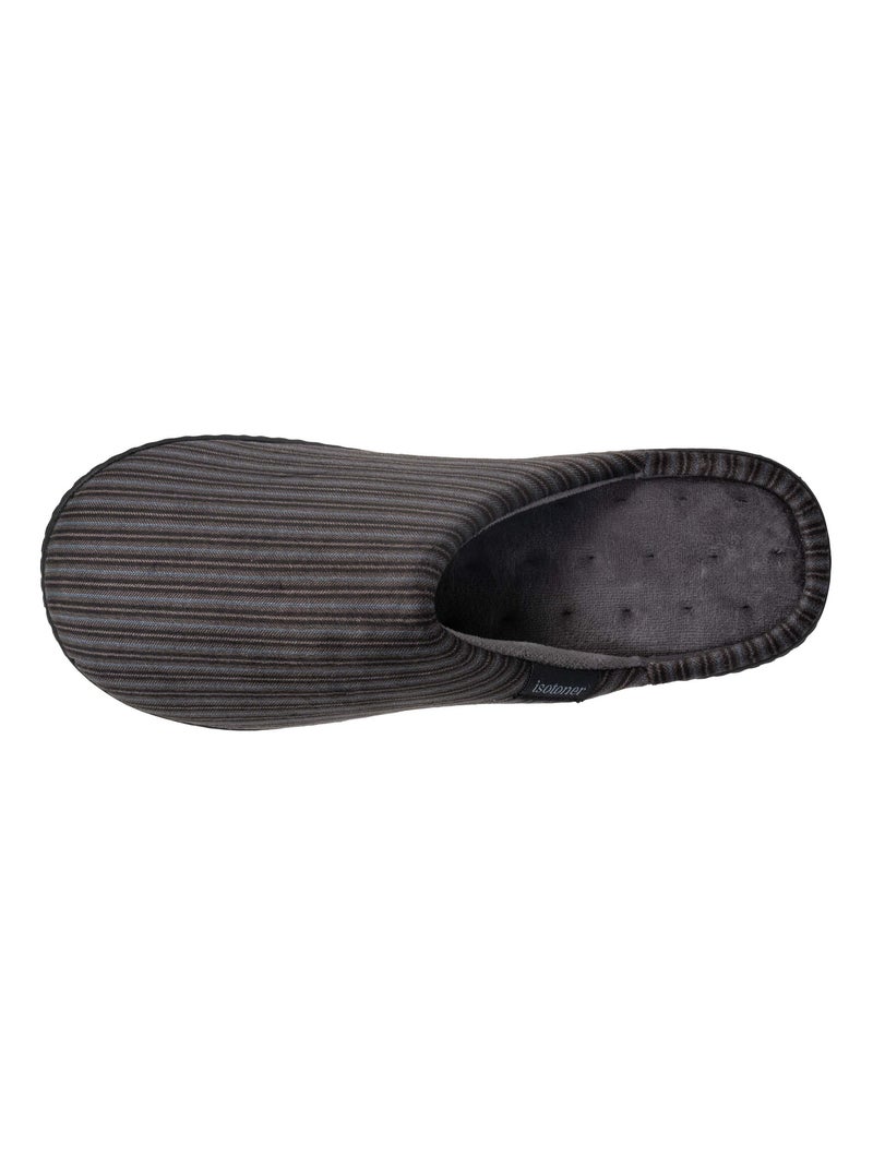 Chaussons mules semelle à mémoire de forme homme Isotoner Gris - Kiabi