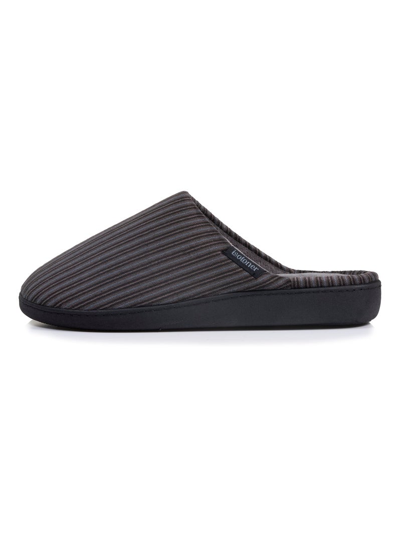 Chaussons mules semelle à mémoire de forme homme Isotoner Gris - Kiabi