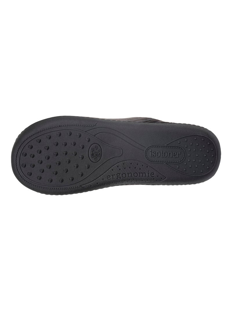 Chaussons mules semelle à mémoire de forme homme Isotoner Gris - Kiabi