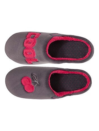 Chaussons mules semelle antidérapante fille Isotoner