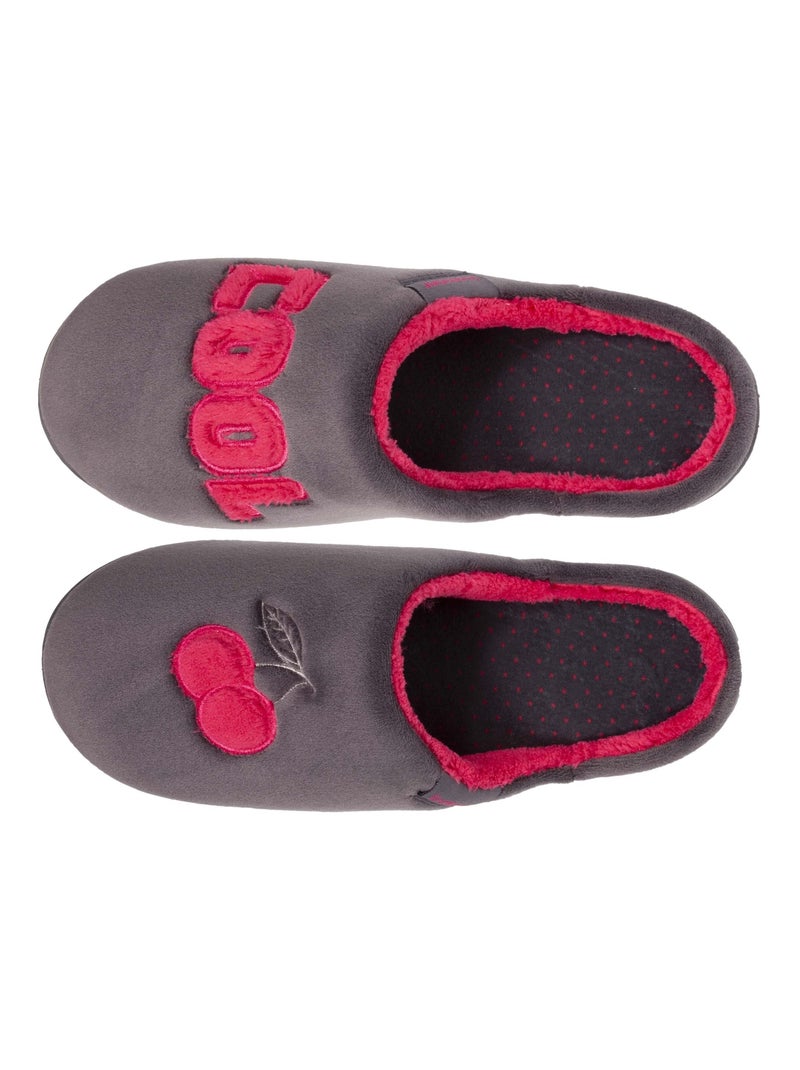 Chaussons mules Semelle antidérapante fille Isotoner Gris foncé - Kiabi