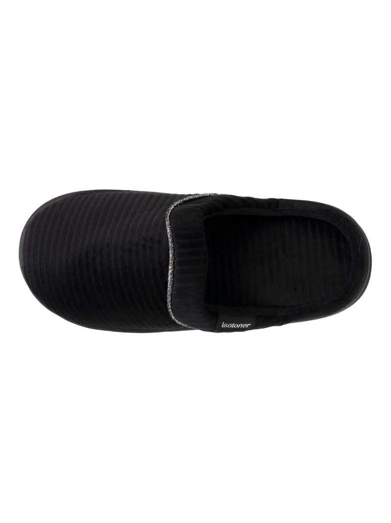 Chaussons mules semelle bloup confort femme Isotoner Noir - Kiabi