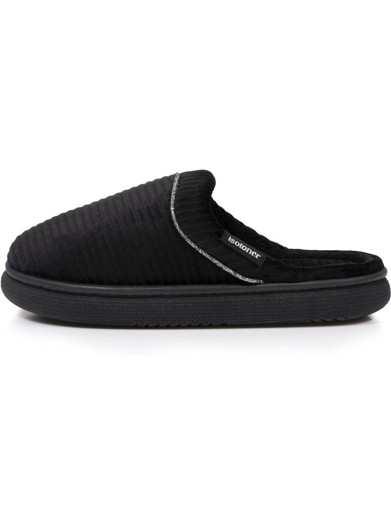 Chaussons mules semelle bloup confort femme Noir - Kiabi