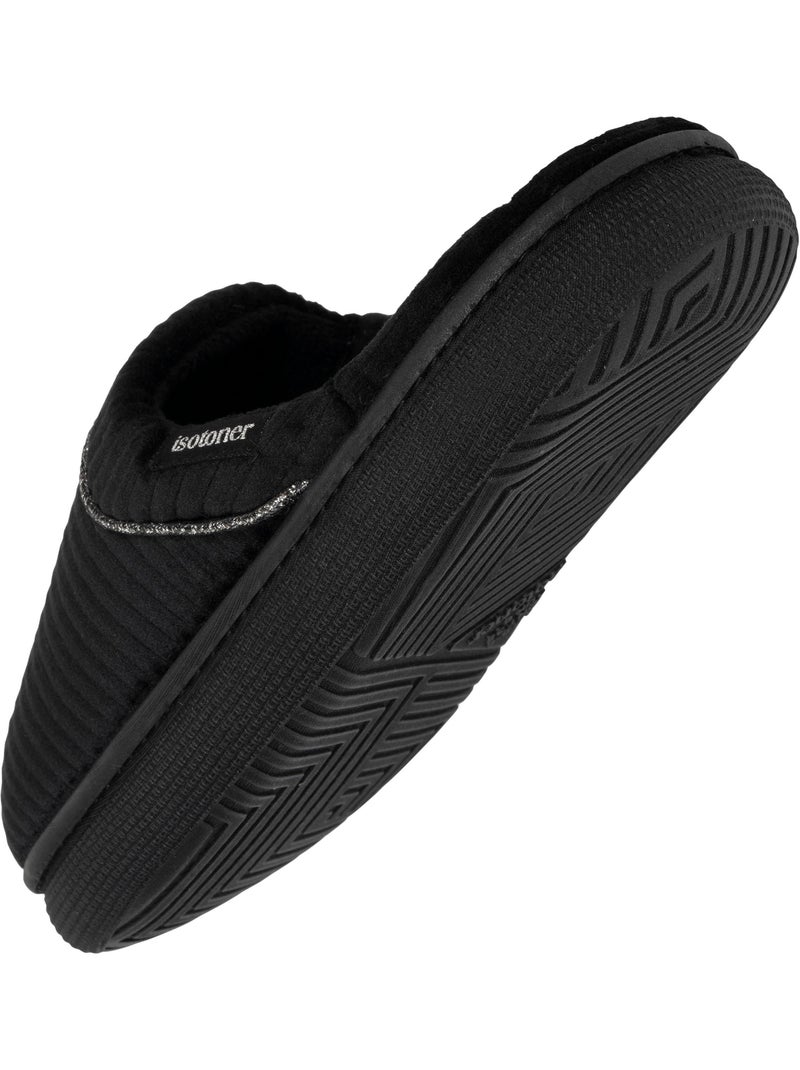 Chaussons mules semelle bloup confort femme Noir - Kiabi