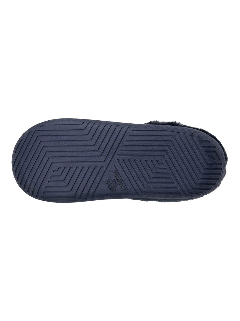 Chaussons mules semelle bloup extra confort femme Bleu marine - Kiabi