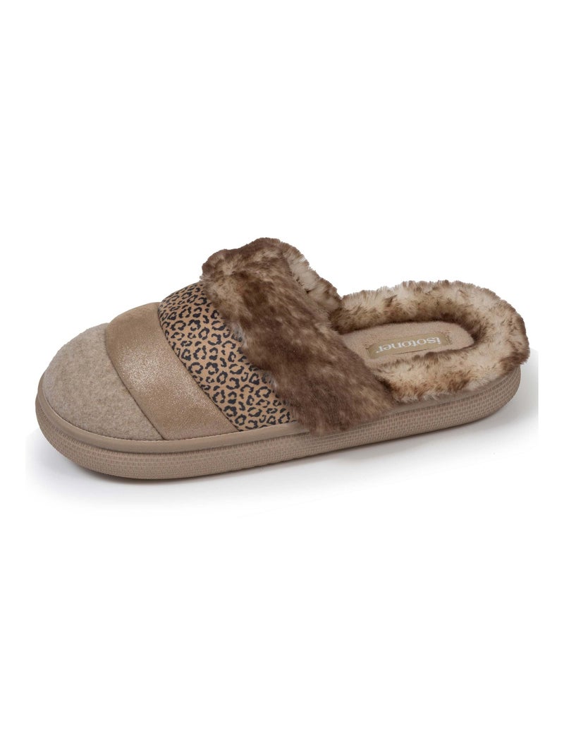 Chaussons mules semelle bloup extra confort femme Isotoner Beige - Kiabi