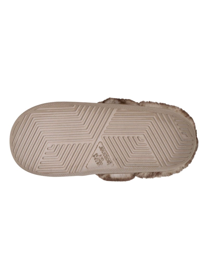 Chaussons mules semelle bloup extra confort femme Isotoner Beige - Kiabi