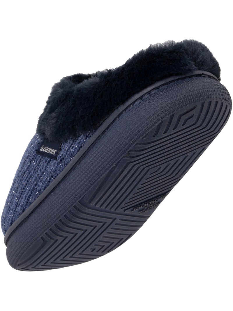 Chaussons mules semelle bloup extra confort femme Isotoner Bleu marine - Kiabi