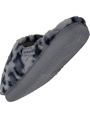 Chaussons mules semelle bloup extra confort femme Isotoner
