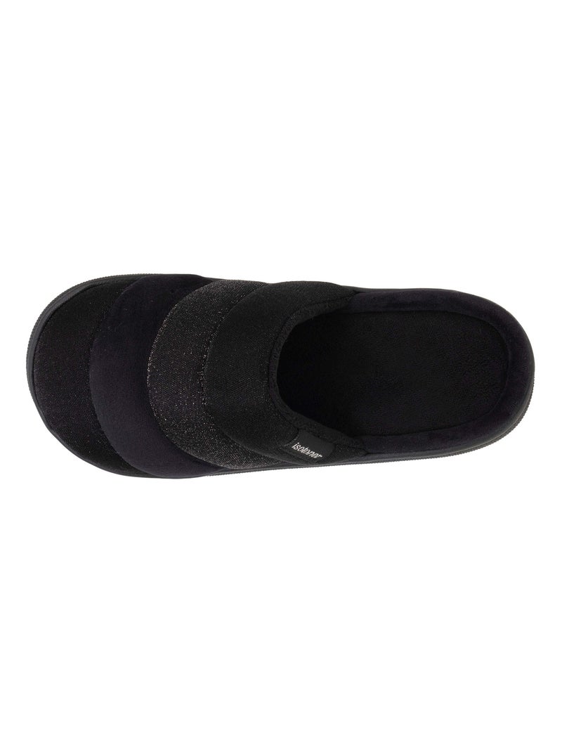 Chaussons mules semelle bloup extra confort femme Isotoner Noir - Kiabi
