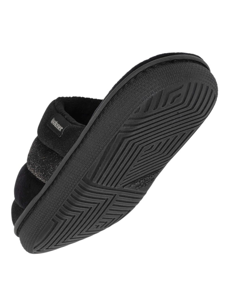 Chaussons mules semelle bloup extra confort femme Isotoner Noir - Kiabi