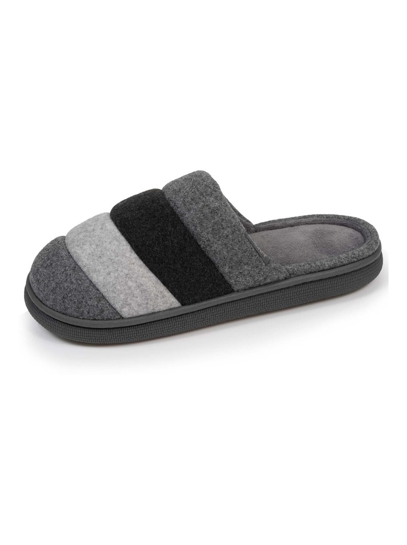 Chaussons mules semelle bloup xtra confort homme Isotoner Gris - Kiabi