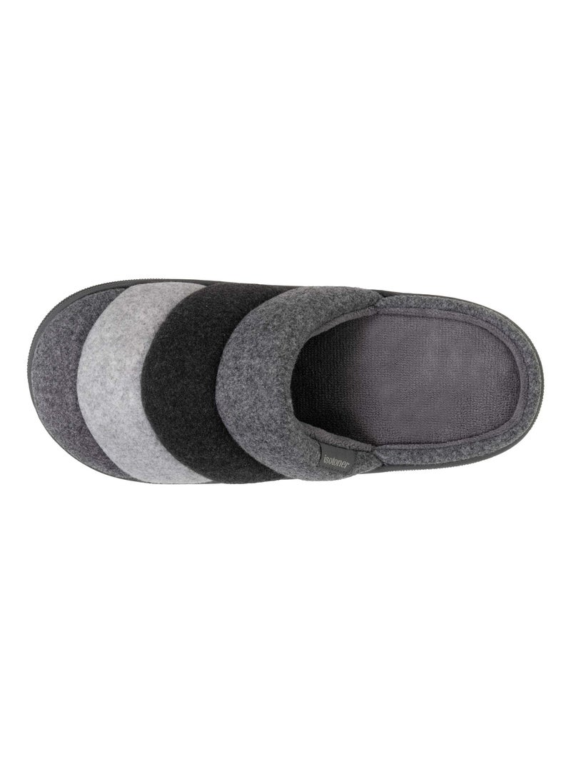Chaussons mules semelle bloup Xtra confort homme Isotoner Gris - Kiabi