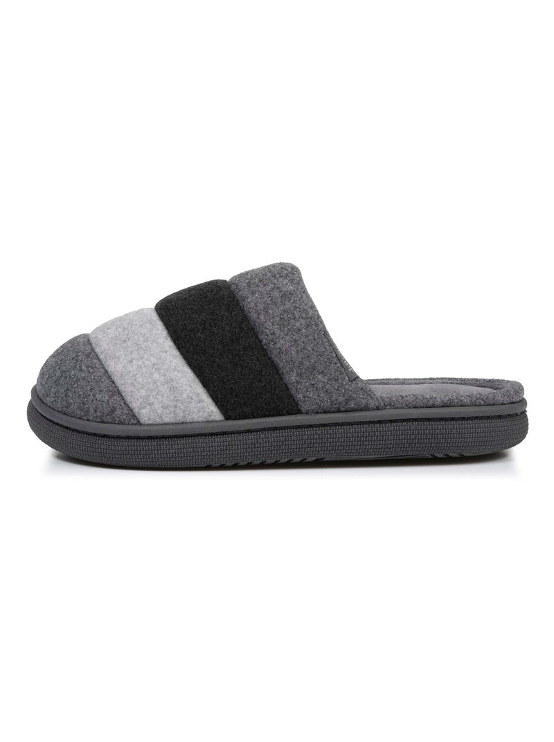 Chaussons mules semelle bloup Xtra confort homme Isotoner Gris - Kiabi