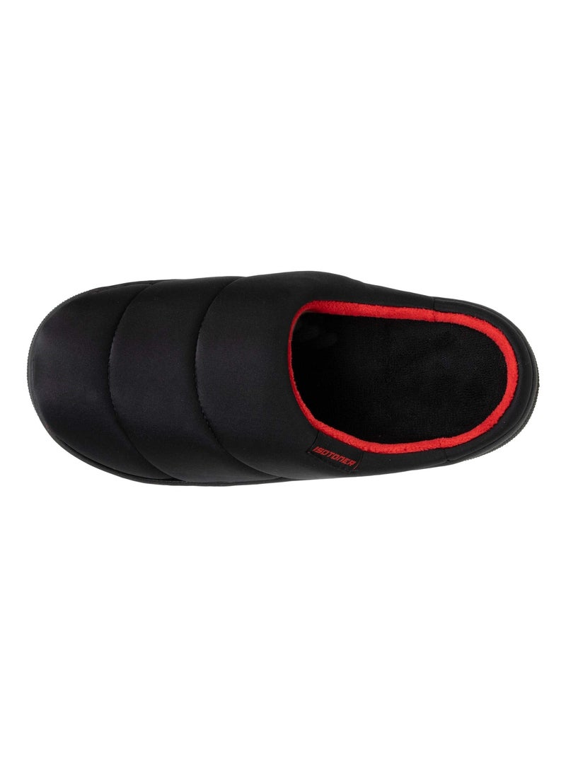 Chaussons mules semelle bloup Xtra confort homme Isotoner Noir - Kiabi