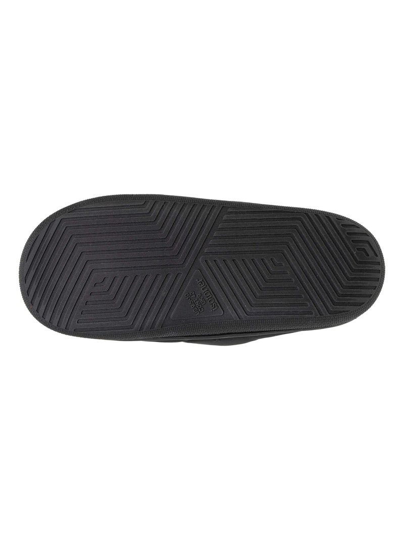 Chaussons mules semelle bloup Xtra confort homme Isotoner Noir - Kiabi