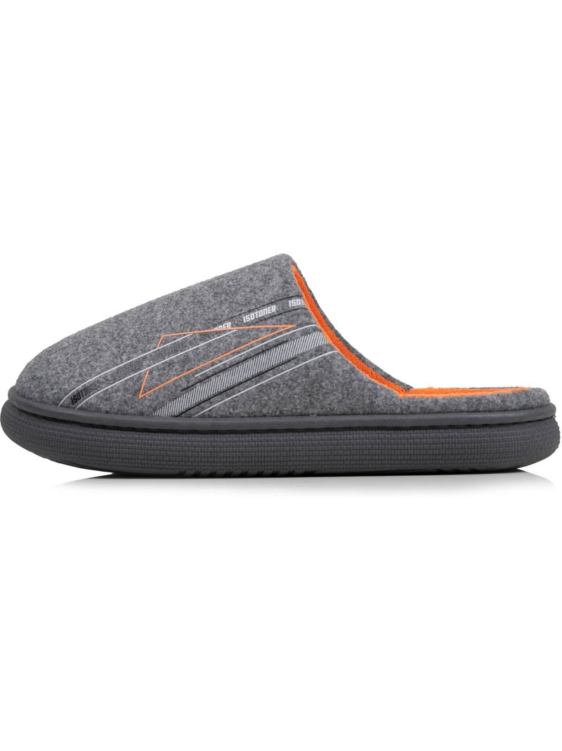 Chaussons mules semelle confort ultra-moelleuse homme Isotoner Gris chiné - Kiabi
