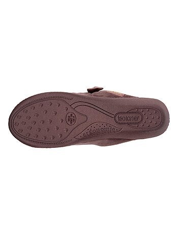 Chaussons mules semelle confortable, talon de 4 cm femme Isotoner