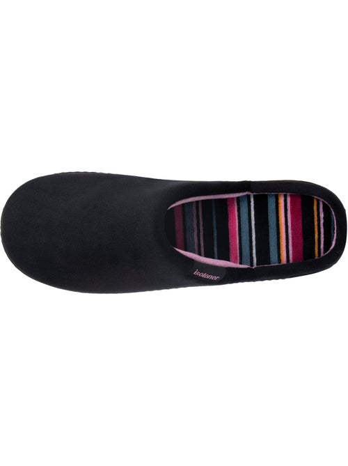 Chaussons mules semelle ergonomique confort, velours femme Isotoner - Kiabi