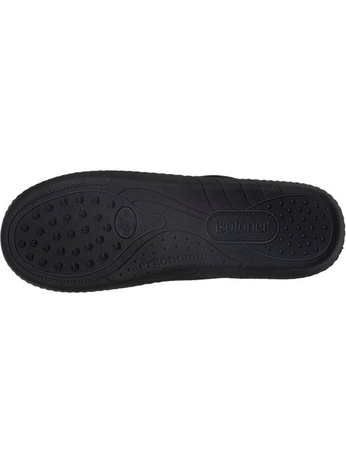 Chaussons mules semelle ergonomique confort, velours femme Isotoner - Kiabi