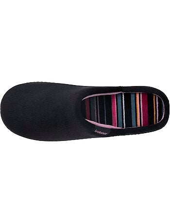 Chaussons mules semelle ergonomique confort, velours femme